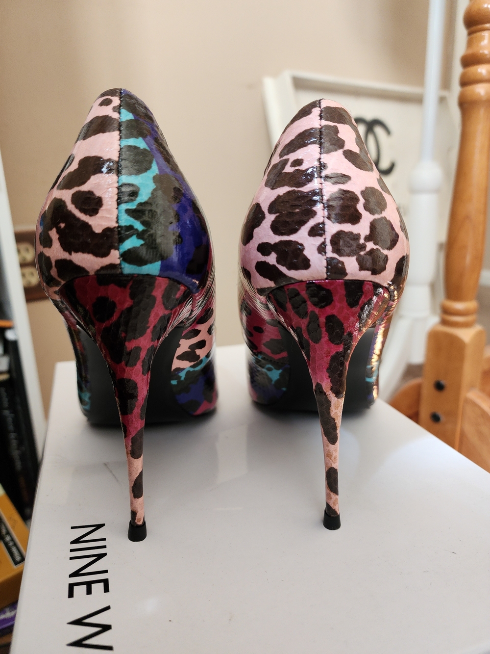 Multicolor Leopard Print Pumps - Picture 2 of 3